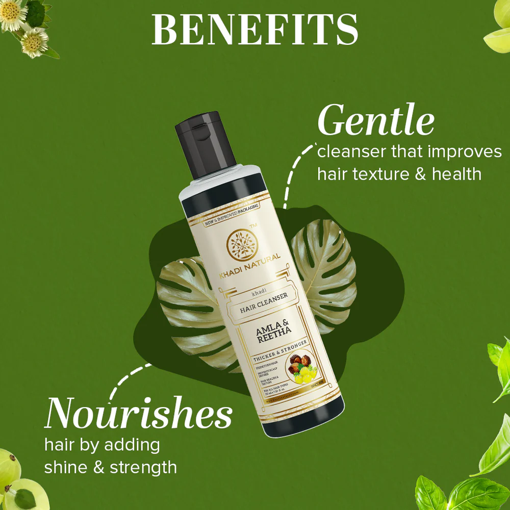 Khadi Natural Herbal Amla & Reetha Hair Cleanser - 210ml