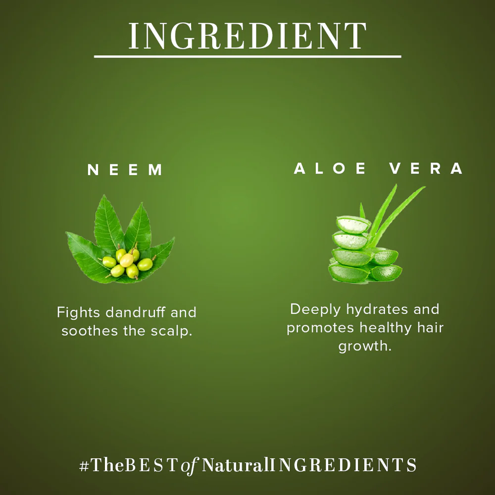 Khadi Natural Neem & Aloe Vera Hair Cleanser - Paraben, Silicones, Sulphate, Color, Salt & Artificial Fragrance Free - 310ml