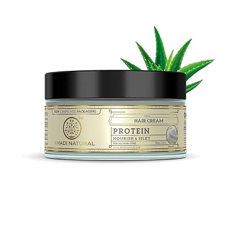 Khadi Natural Protein Hair Cream | Nourishes for Soft, Silky and Shiny Hair | Paraben, SLS Free | 150g