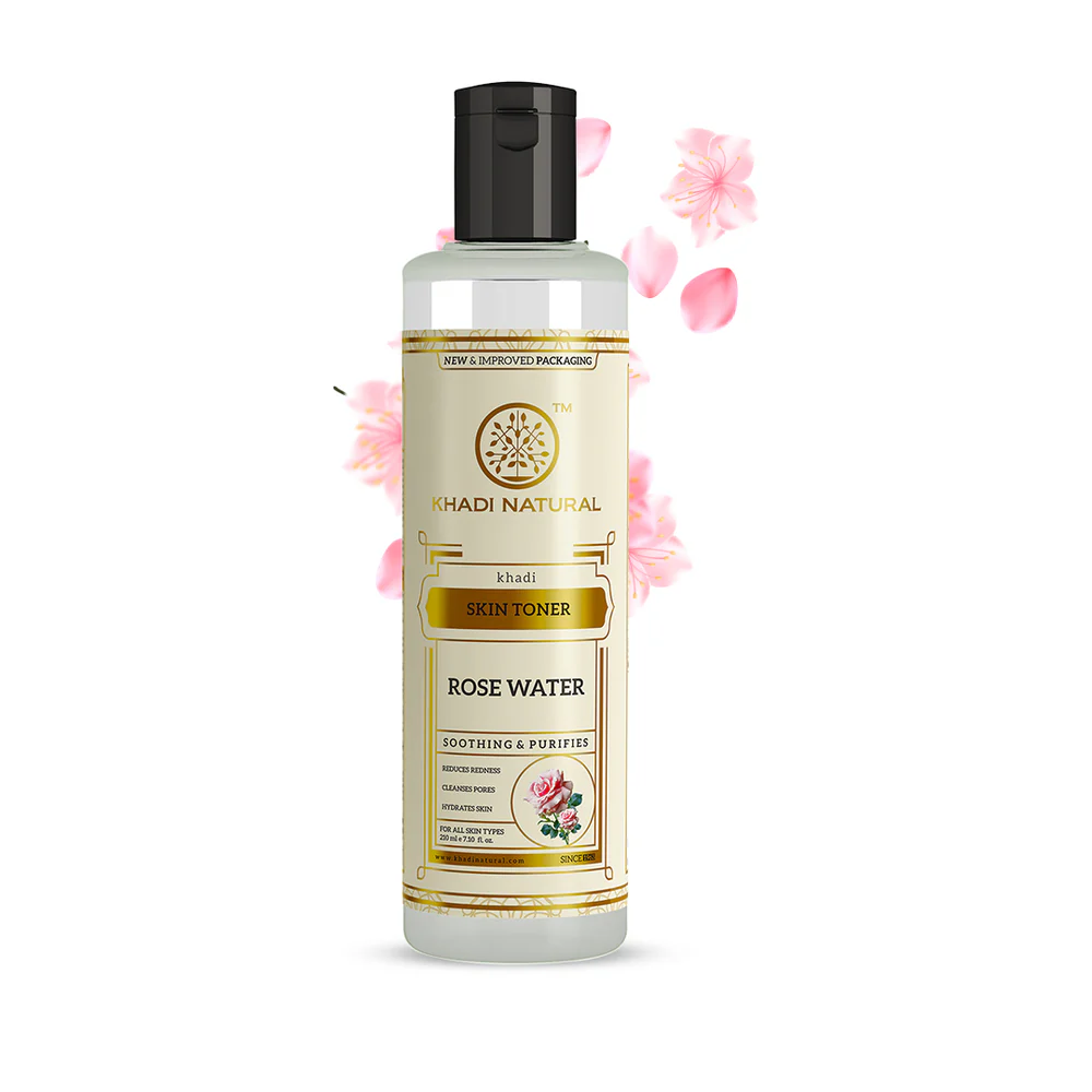 Khadi Natural Pure Rose Water Skin Toner - 210ml