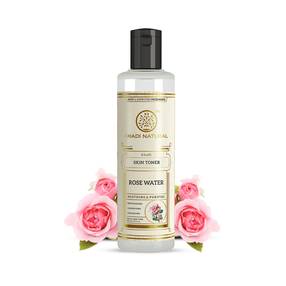 Khadi Natural Pure Rose Water Skin Toner - 210ml