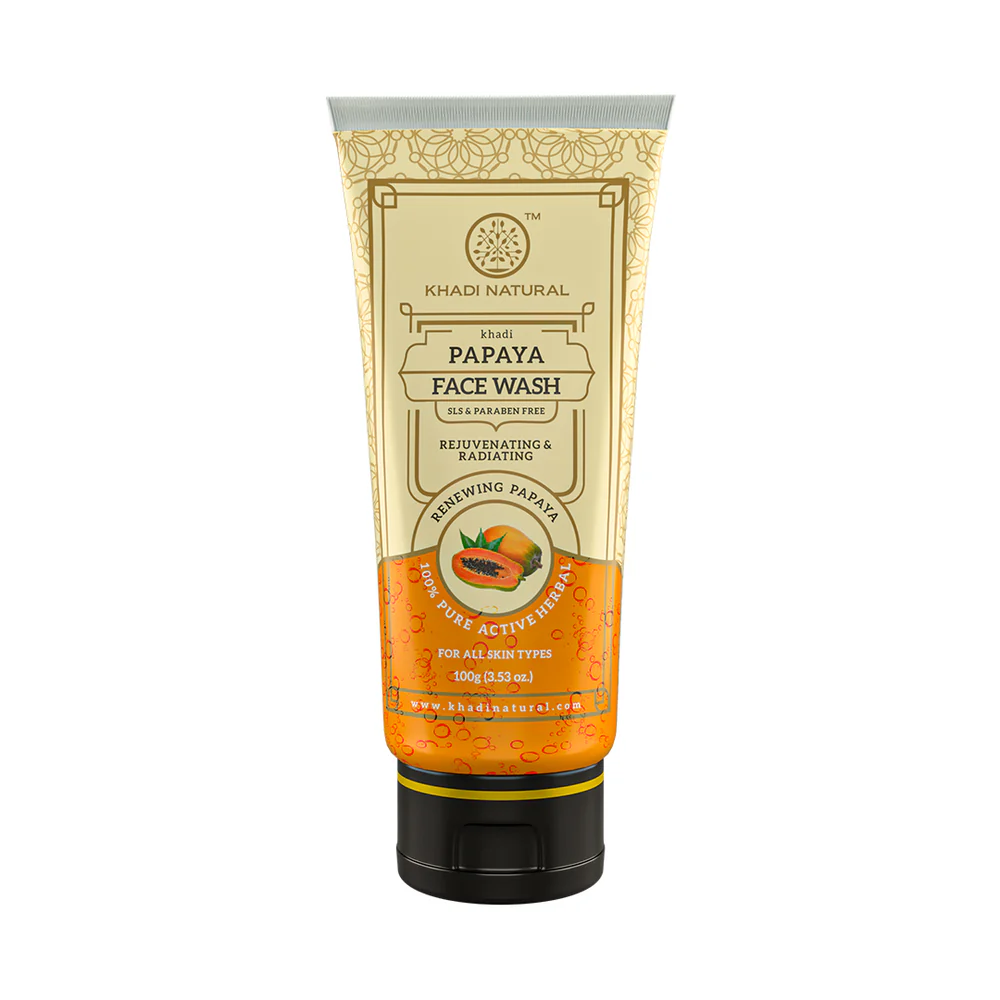 Khadi Natural Papaya Face Wash SLS & Paraben Free - 100gm