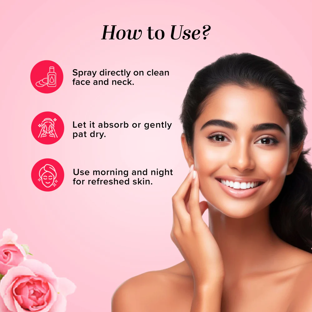 Khadi Natural Pure Rose Water Skin Toner - 210ml